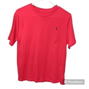 Polo Ralph Lauren Kids 14/16 Red Crew Neck Short Sleeve Blue Pony Logo